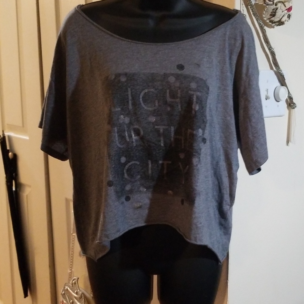 Flowy off shoulder crop top